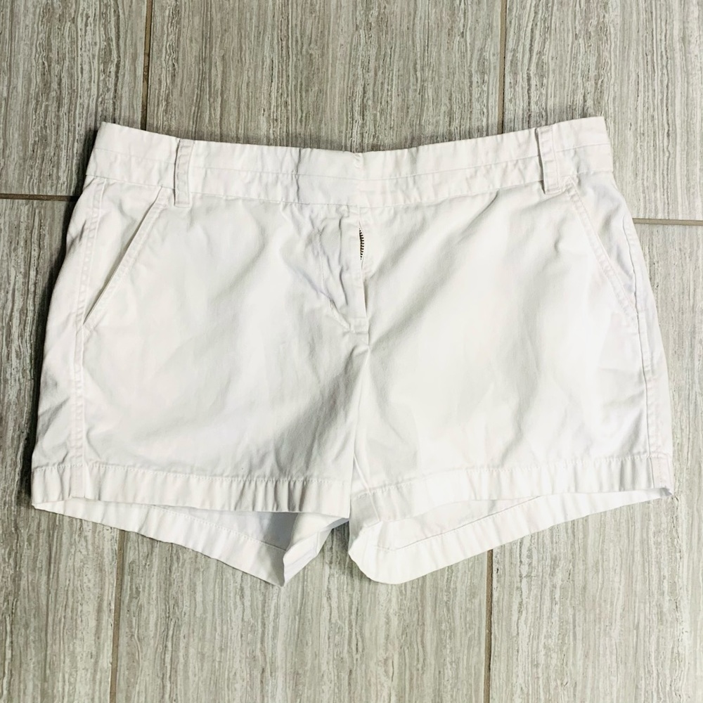 J Crew White Chino Shorts size 10
